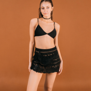 POLLERA TEJIDA NEGRA