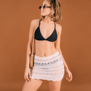 POLLERA TEJIDA CRUDO