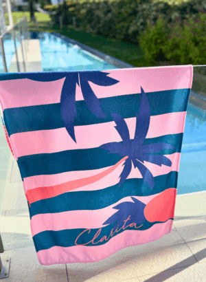 1 TOALLA PLAYA PALMERA