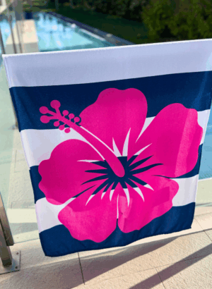 5 TOALLA PLAYERA HIBISCO