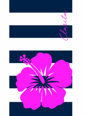 TOALLA PLAYERA HIBISCO