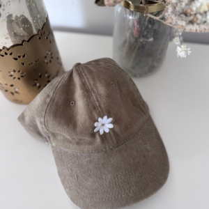 GORRA FLOR BEIGE