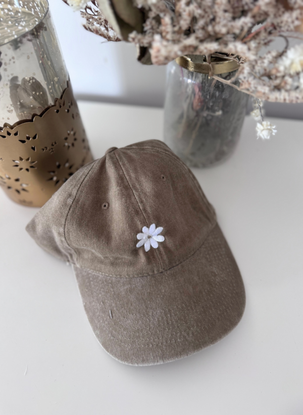 GORRA FLOR BEIGE